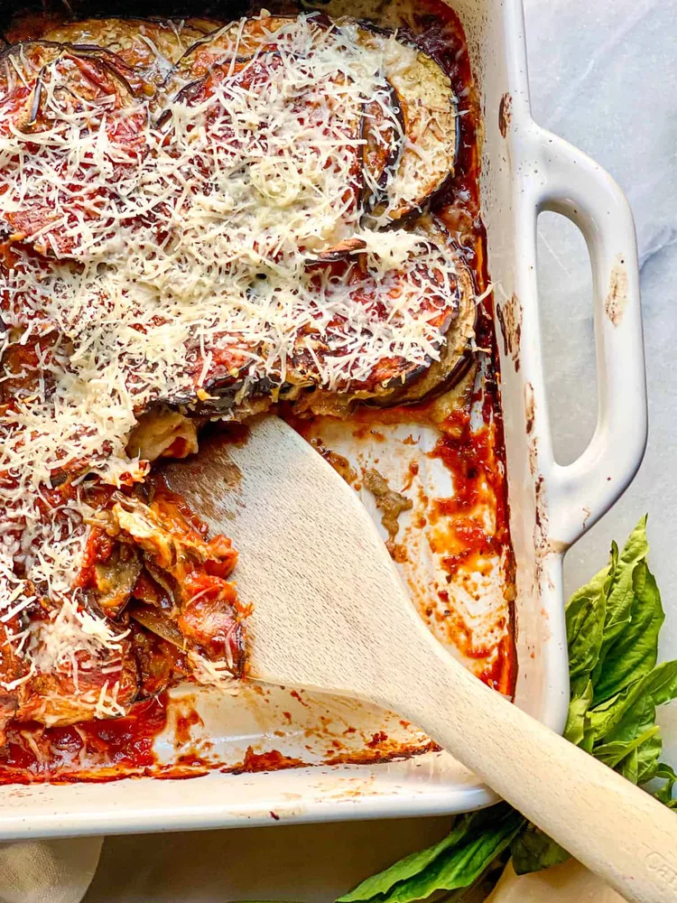 Eggplant parmesan tray