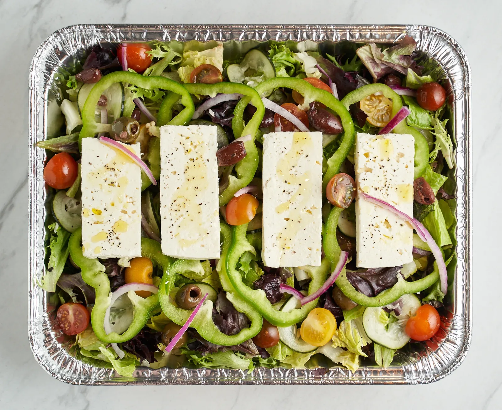 Greek salad tray