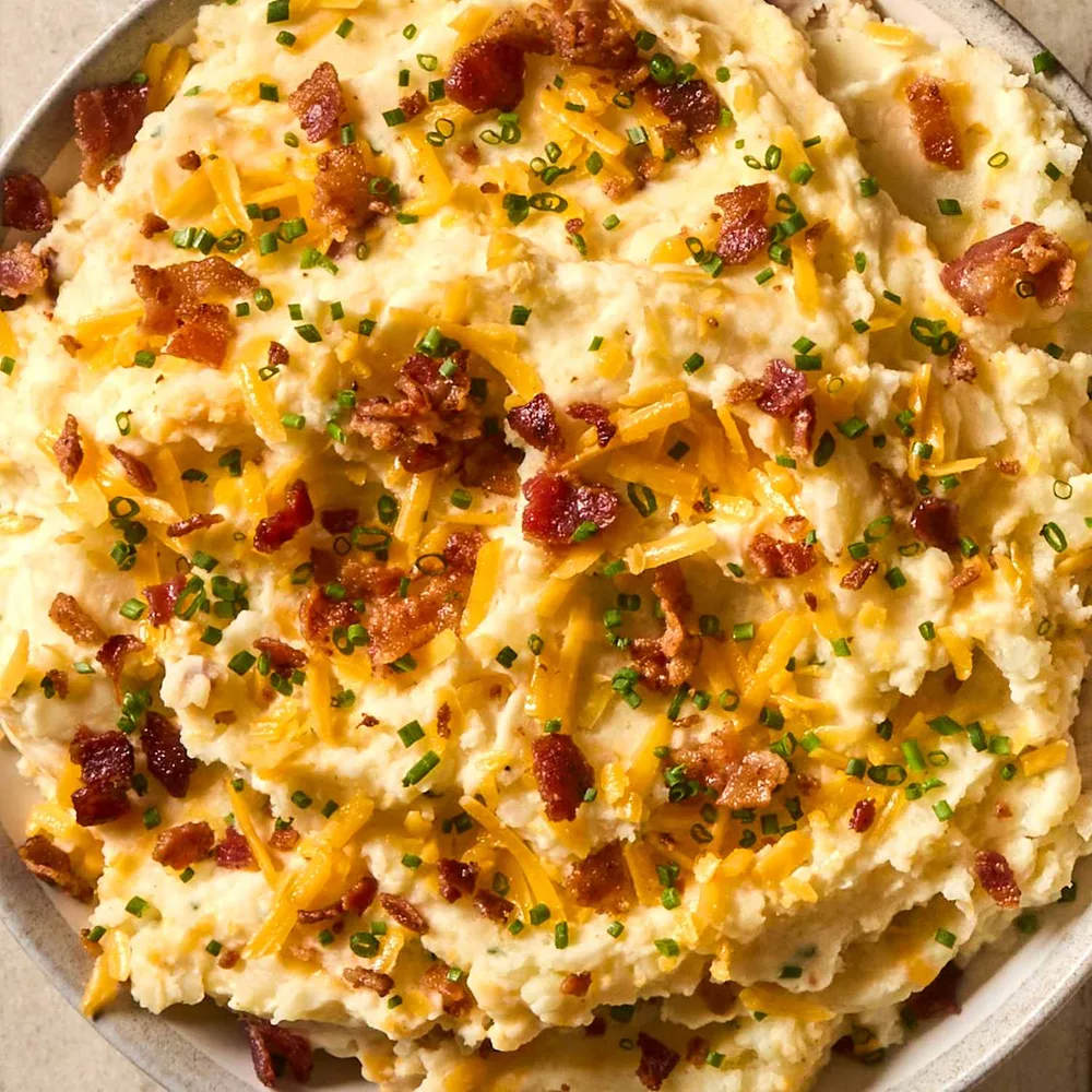 Loaded mashed potatoes tray